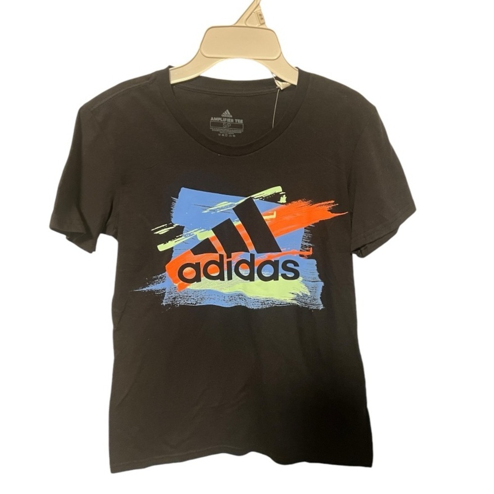 Adidas black and orange graphic tee!